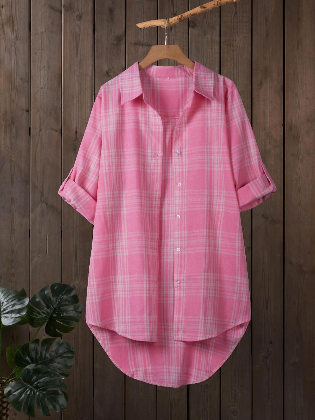 Resin Vat - Plus Size Retro Korean Pure Plaid