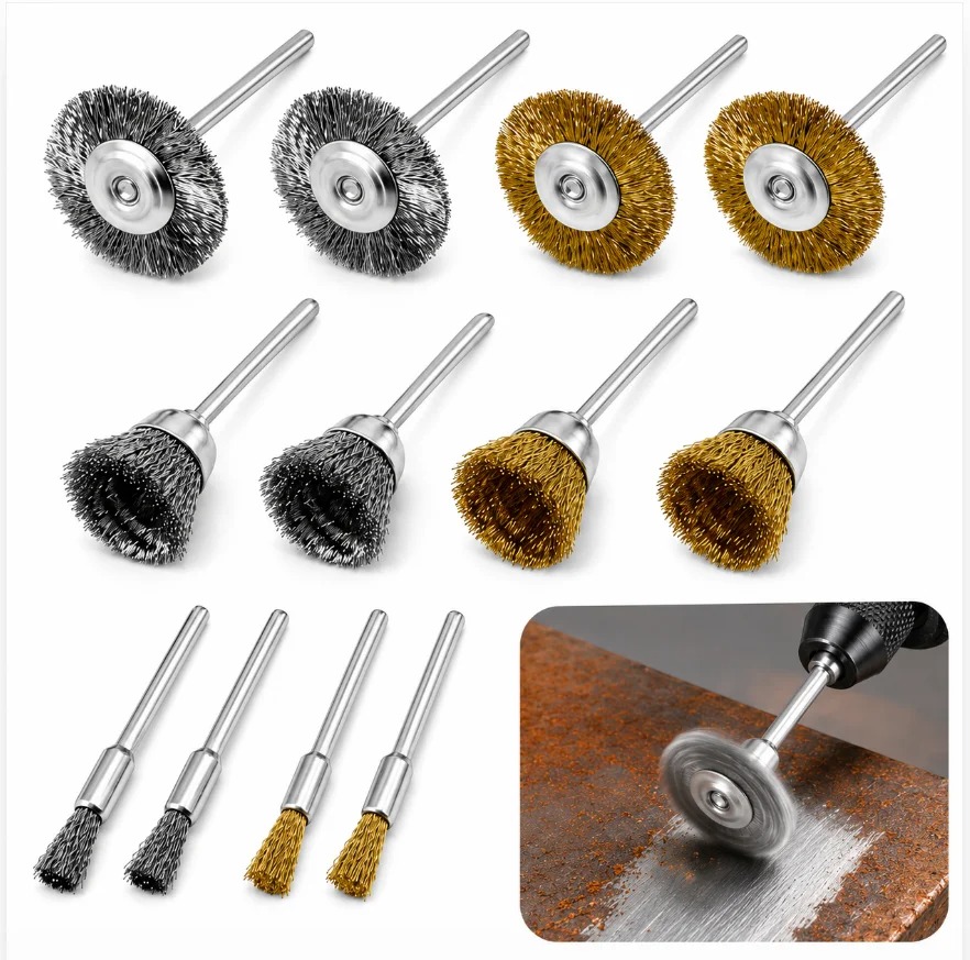 12Pcs Brass Brush Steel Wire W - Nozzle Brass 评论和价格