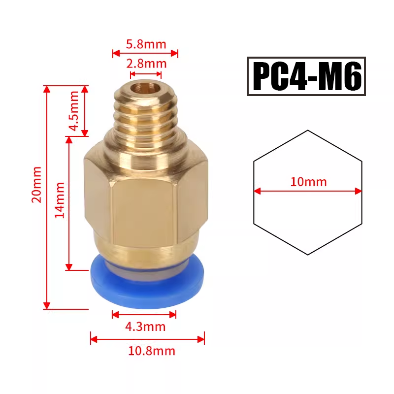 10pcs/lot PC4-M10 Pneumatic Co - Filament 1.75 评论和价格