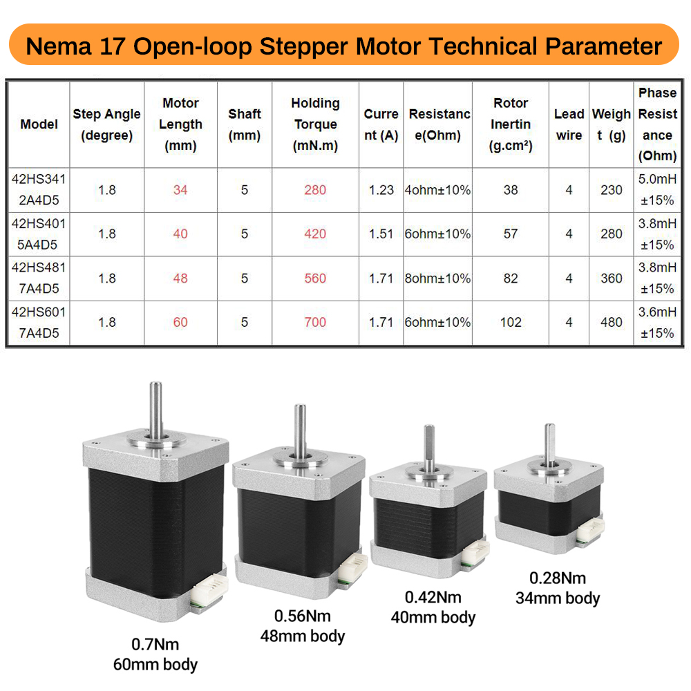 Nema17 Stepper Motor 42 Motor  - 3D Printer 评论和价格