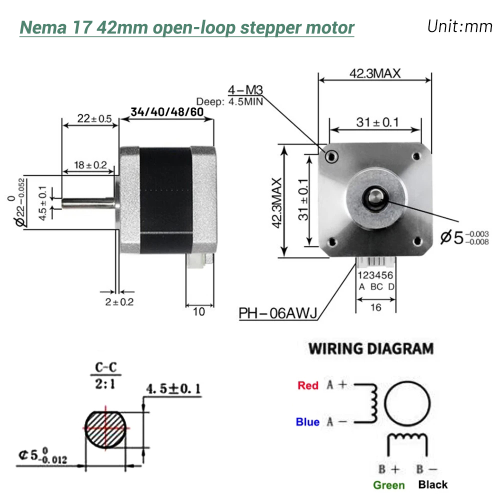 Nema17 Stepper Motor 42 Motor  - 3D Printer 评论和价格